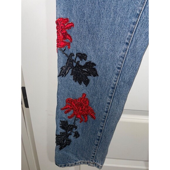 Calvin Klein Women’s Vintage Embellished Straight Jeans size 10 Made in USA - Picture 2 of 8